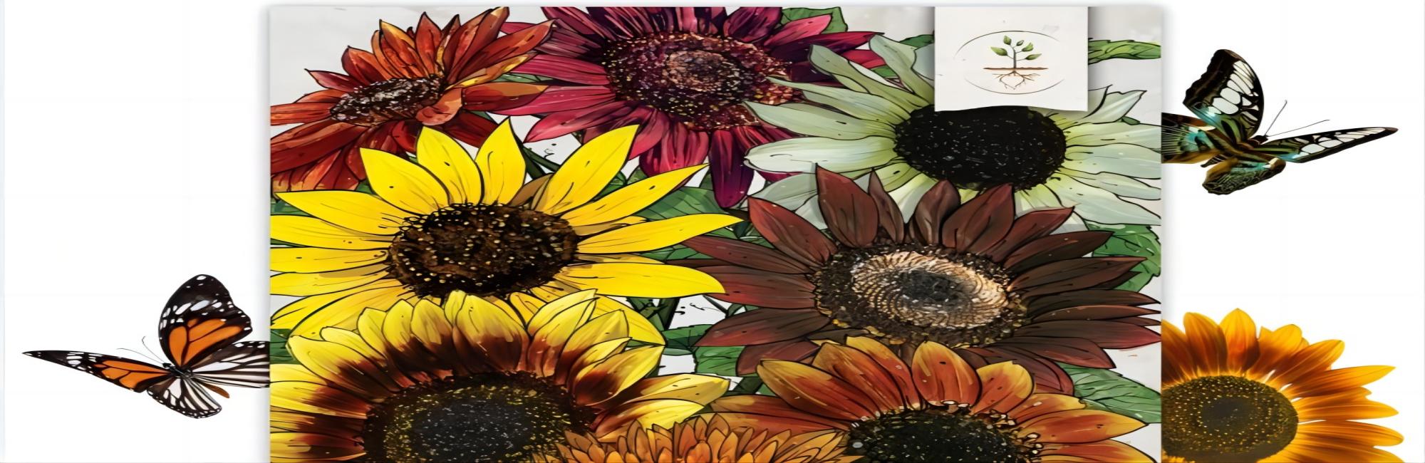 Seed Needs, Specialty Blend of 1,000+ Sunflower Seeds for Planting (15+ Varieties, Crazy Mixture) Heirloom, Open Pollinated & Untreated - Attracts Butterflies & Bees Bulk